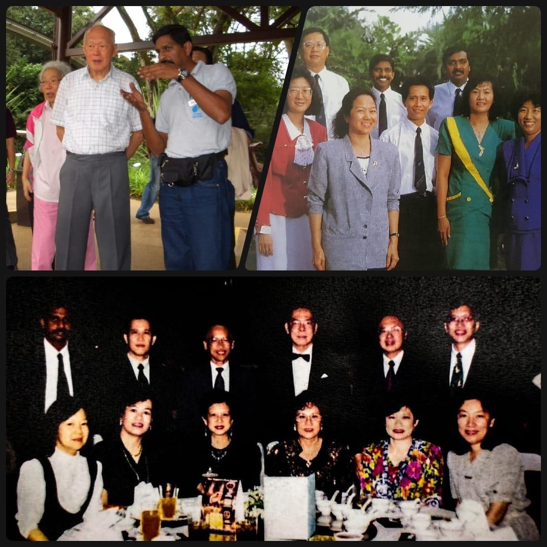 David Ching and Raja Segran with Lee Kuan Yew at Jurong Bird Park